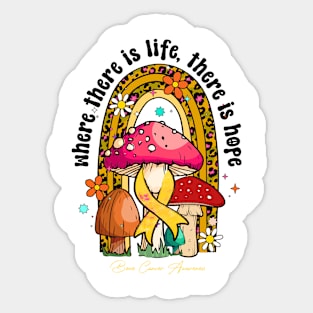 Bone Cancer Awareness - life hope ribbon Sticker